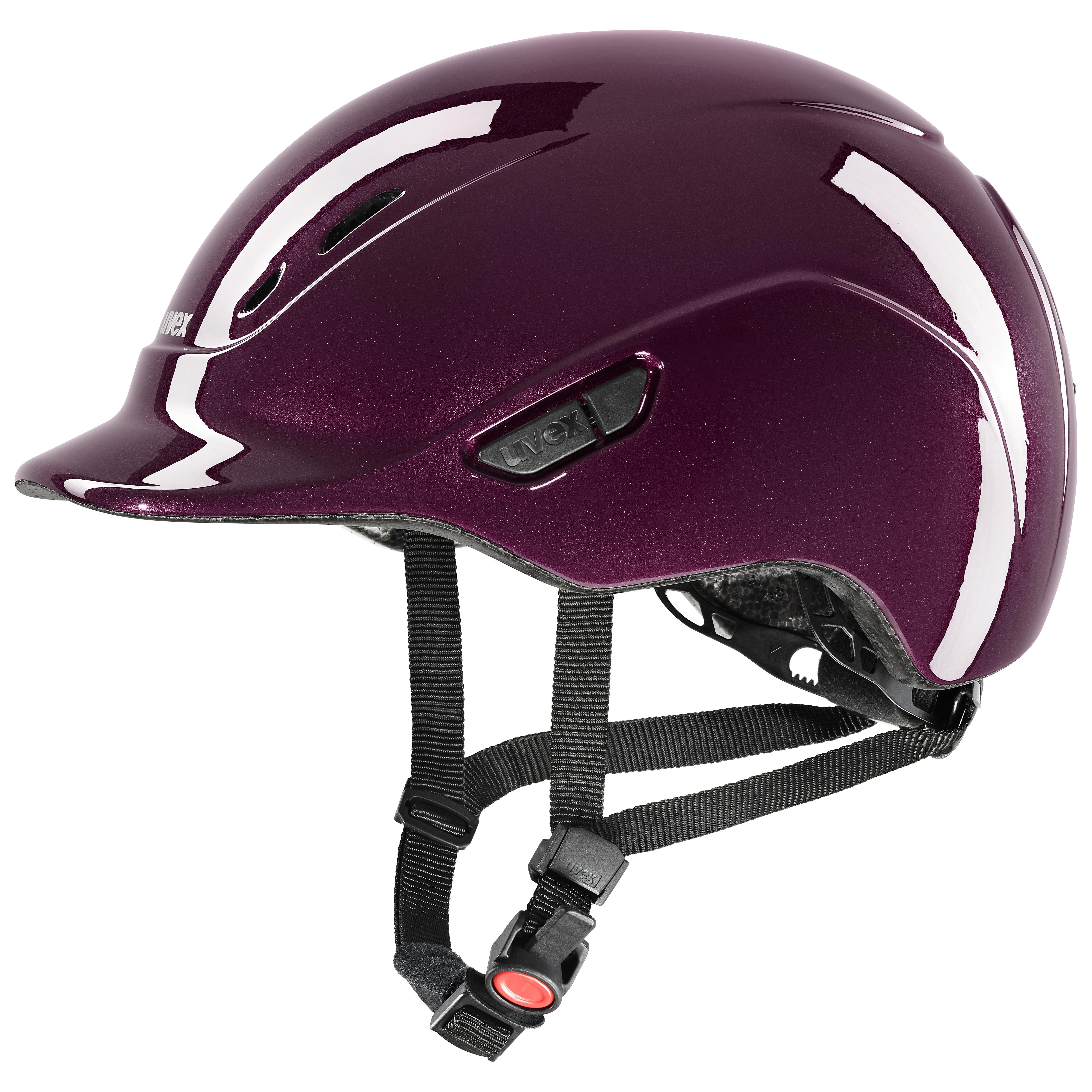 UVEX children’s equestrian helmets  in shiny burgundy