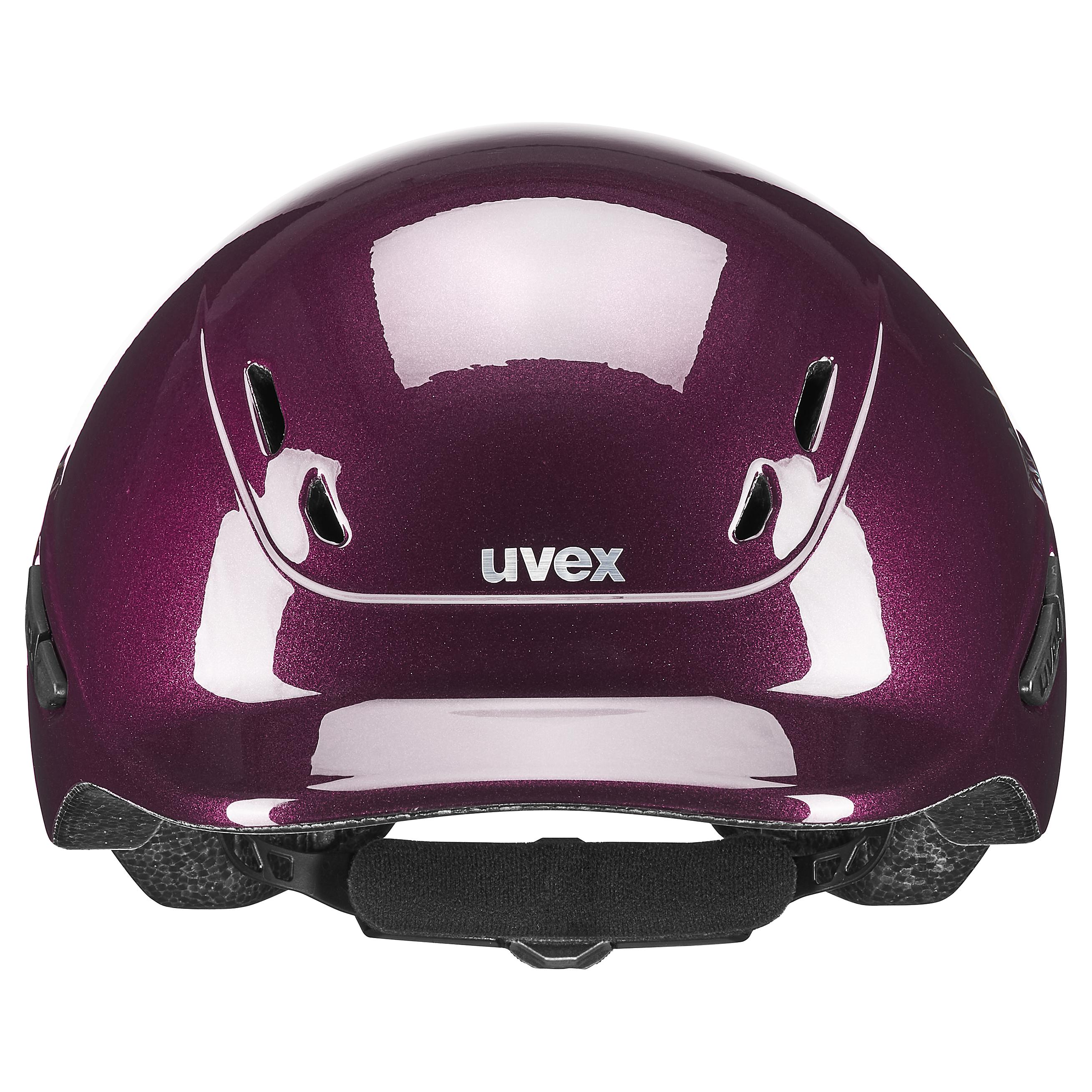 Uvex - Shiny Flower Burgundy - Verstellbarer Kinderreithelm Größe 49-54 cm